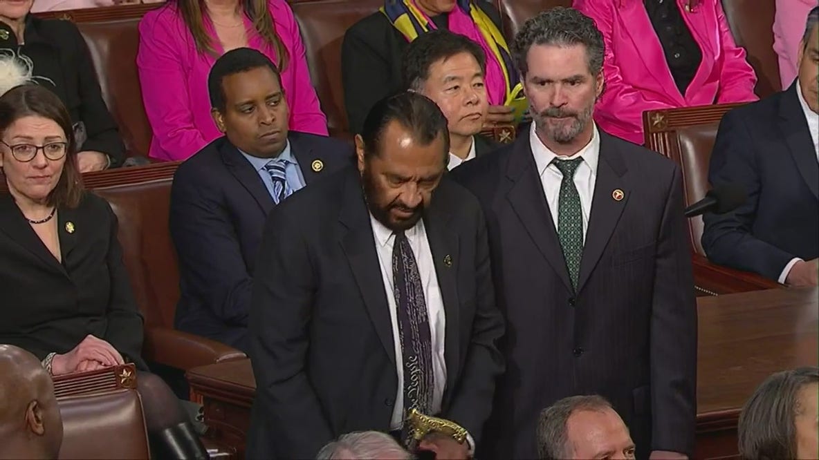 Al Green removed from House Chamber during Trump speech